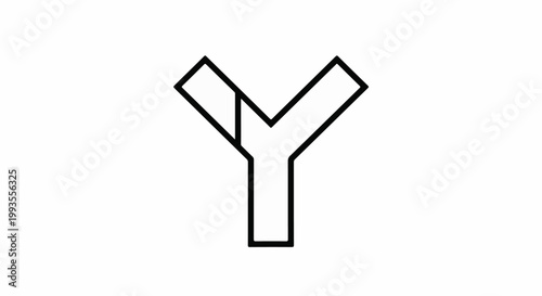 Stylized black line drawing of a branching symbol on a white background