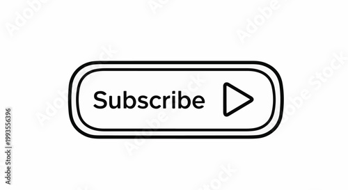 A simple black and white graphic shows a rounded rectangular button with the word 'Subscribe' and a play symbol