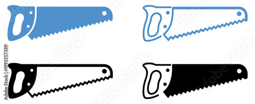 hand saw icon carpentry tool vector