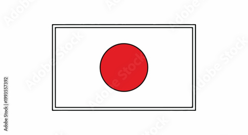 Free Download Simple graphic of the Japanese flag with a red circle on a white background - GFXLoad