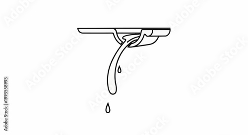 A simplified black and white line drawing shows liquid pouring from a cooking pan