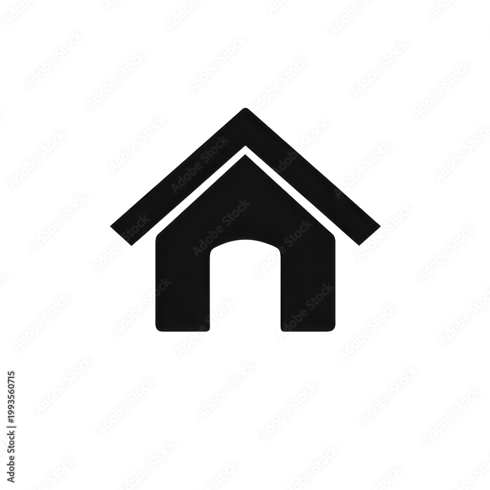 Fototapeta premium Dog house icon isolated animal shelter home design