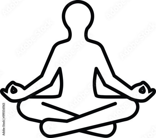 Meditation posture in lotus position with crossed legs and hands resting on knees