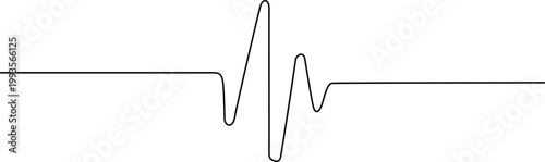 A classic electrocardiogram showing a heartbeat with distinct pqrst waves pattern Vector