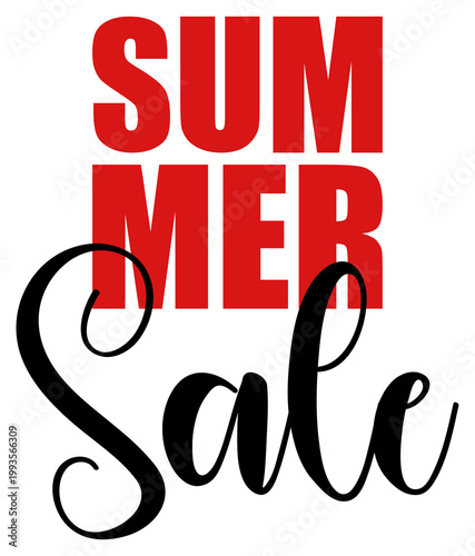 Summer sale modern text design element