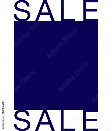 Blue sale design frame background element