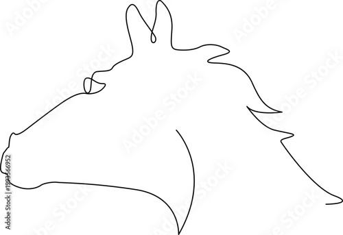 Abstract sketch of a stylized creature with flowing, intricate limbs and a unique head shape. Vector