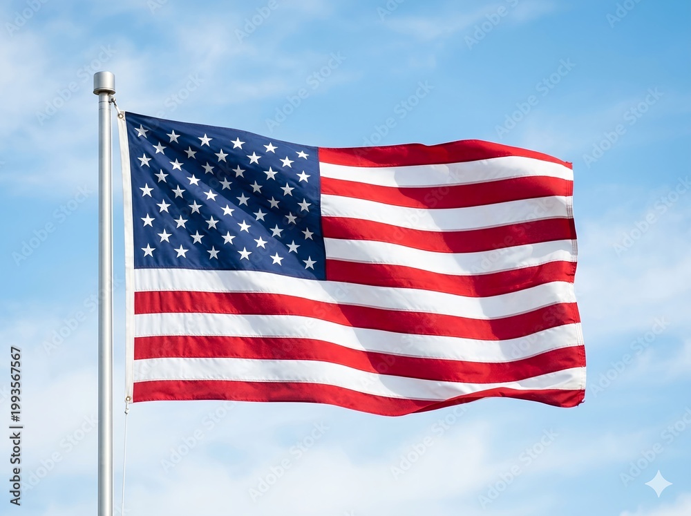 Obraz premium USA flag. State of America. For patriotism, national identity, independence, democracy, government, and American holidays