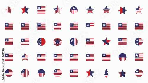 Collection of Round Glossy World Flags and International Identity Icons