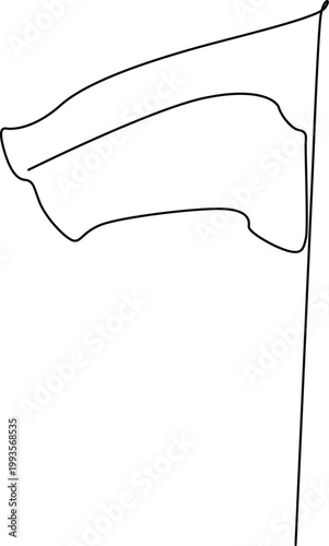 Abstract sketch of irregular shapes and a vertical line on a plain background. Vector