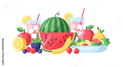 A vibrant lemon slice against a clean background conveys freshness and vitality. Ideal for food blogs, summer marketing, or adding a pop of color to d
