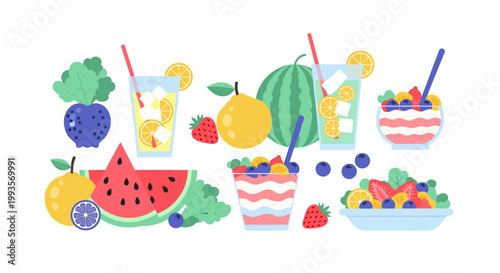 Vibrant citrus illustration conveys freshness and zest. Perfect for marketing materials, blog posts, or adding a lively touch to any design project.