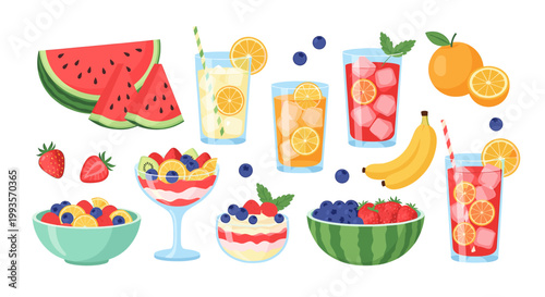 Vibrant illustration depicting a bowl of fresh fruit, evoking feelings of health, vitality, and a wholesome lifestyle. Ideal for food blogs, wellness 