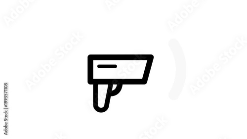 Modern sleek handheld scanner animation with transparent background for business and technology applications