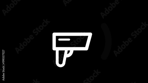 Modern sleek handheld scanner animation with transparent background for business and technology applications