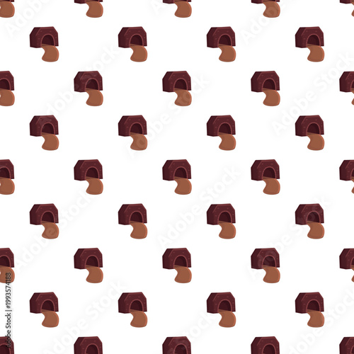 Sewage flowing from drainage pipe seamless pattern