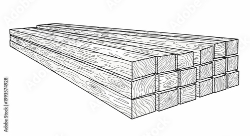 Stacked lumber beams with visible wood grain patterns