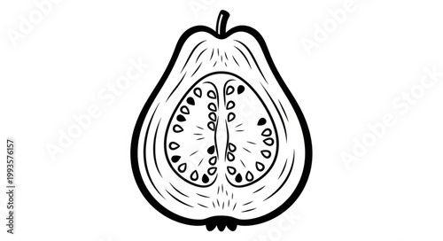 hand drawn pear