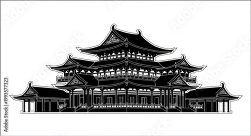 chinese pavilion in the park