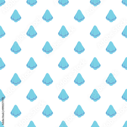 Blue folded towels creating a repeating seamless pattern on a clean white background