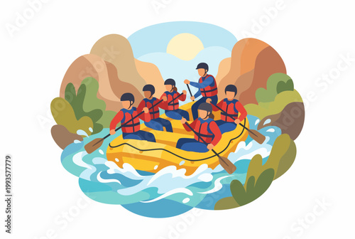 Search and Rescue Team White Water Rafting Activity