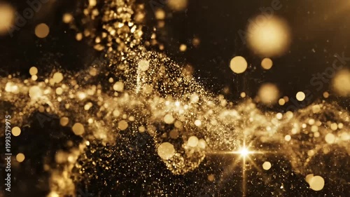 Golden glitter, sparkles, luxury background, abstract gold particles, shining lights