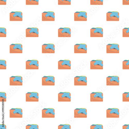 Landslide debris flowing down a mountain creating a seamless pattern