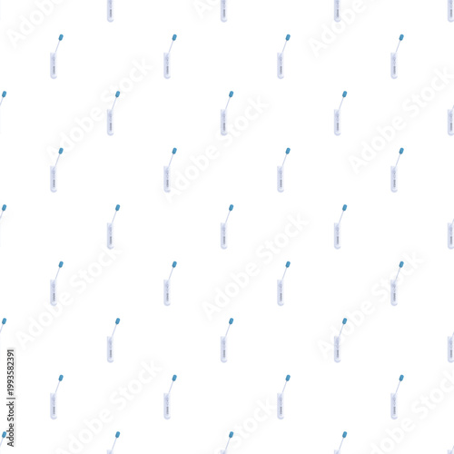 Medical test tubes with swabs creating a repeating background pattern for diagnostic themes