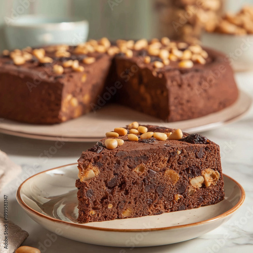 chocolate cake on a plate