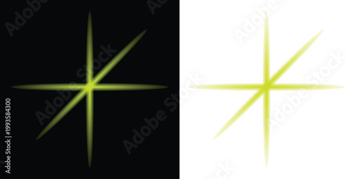 Dichromatic starburst a visual exploration of light and darkness with contrasting yellow radiance