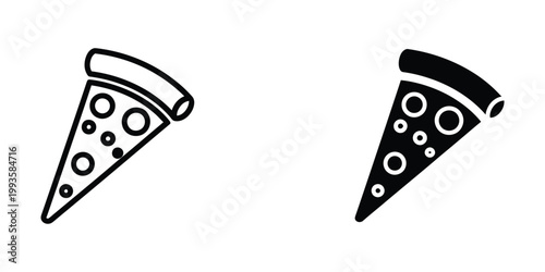 Contrast between classic and spicy pepperoni pizza slices in black and white sketch