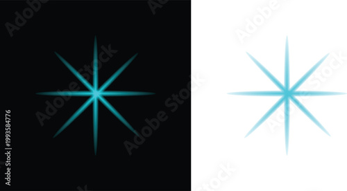 фотографія Symmetrical starburst design a dichotomy of darkness and light representing cont