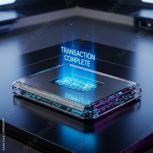 Digital Screen Interface Showing Transaction Complete Confirmation