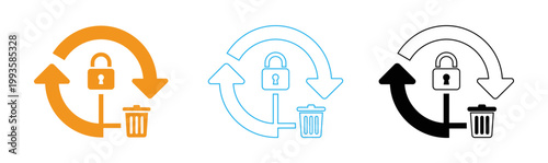 Data lifecycle management secure storage archiving and deletion process