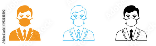 Two professionals wearing masks a visual representation of safety and protection