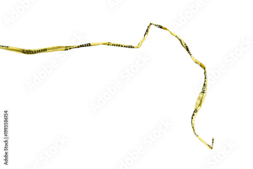 yellow caution tape isolated on transparent background 