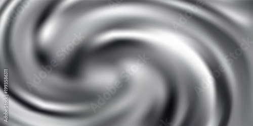 Abstract Liquid Chrome Background with Silver Metallic Swirl.