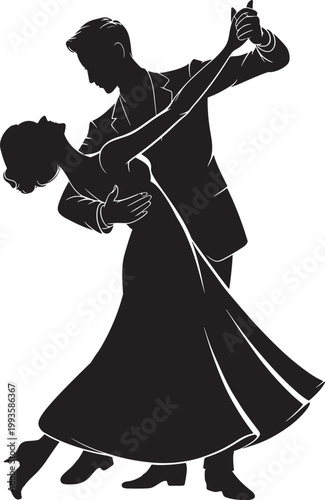 silhouette of couple dancing together