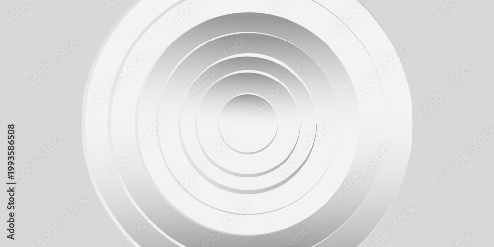 Obraz premium White circles abstract background. Simple and clean. 3D illustration.