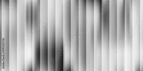 Texture of transparent corrugated glass in gray colors. Translucent volumetric striped plastic background