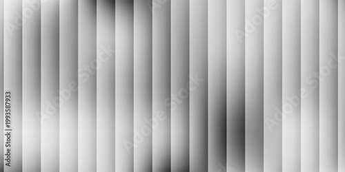 Texture of transparent corrugated glass in gray colors. Translucent volumetric striped plastic background