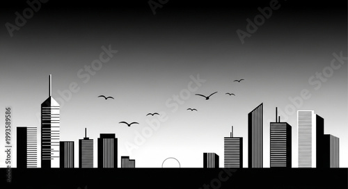 abstract city skyline