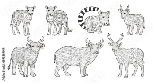 Photography wild animals collection