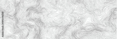 Abstract contour lines forming an organic, flowing pattern on a minimal white background. Abstract line art pattern creating organic topographic texture