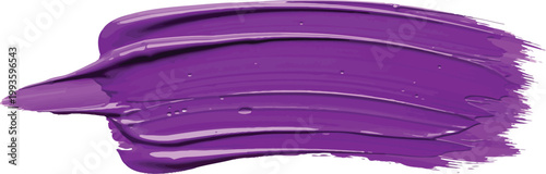 Vibrant Purple Acrylic Brush Stroke with Thick Glossy Impasto Texture.eps