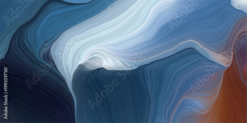 Abstract Abstract flowing waves blend seamlessly in this mesmerizing artwork, evoking a sense of fluid movement and tranquility. for art, banner, web, ui, branding