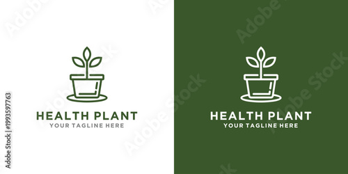 Canvastavla Health Plant Logo Design with Green Background and White Text.