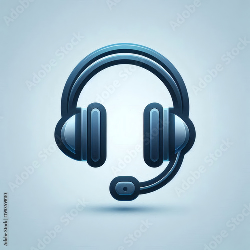 headset garniture illustration. Emergency services dispatcher.