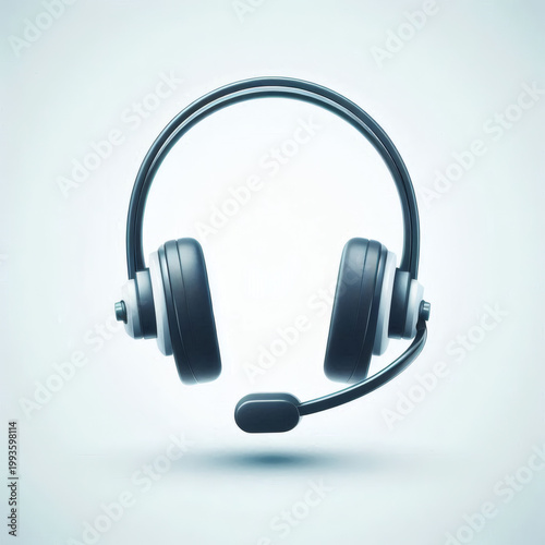 headset garniture illustration. Emergency services dispatcher.