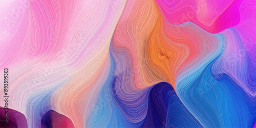 Abstract Vibrant and Abstract Fluid Paint with Soft Waves and Dynamic Swirls, creating a seamless background and texture for design or artistic use for art, banner, web, ui, branding
